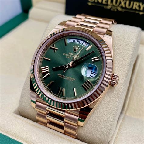 green rolex daydate|Rolex Day-Date 40mm price.